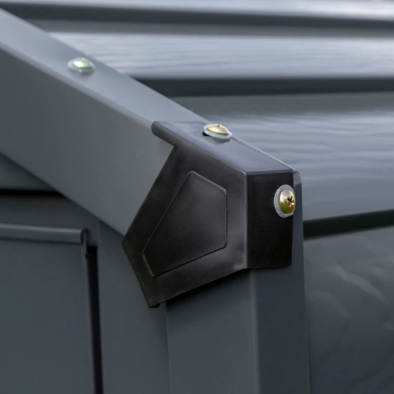 Abri De Jardin 2,4m² Adossé En Acier Galvanisé Anthracite Spacemaker – Image 6