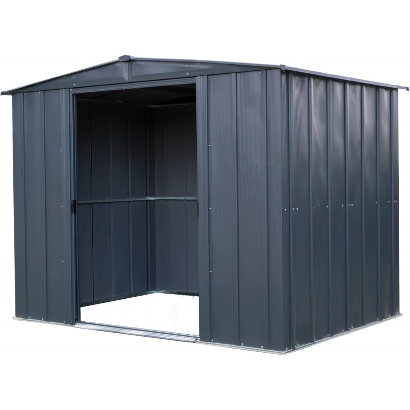 Abri De Jardin 4,58m² Toit Double Pente En Acier Galvanisé Anthracite Spacemaker – Image 3