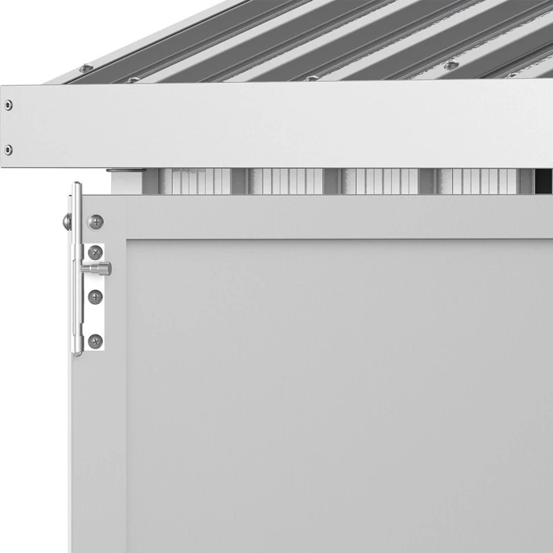 Abri De Jardin En Aluminium Gris Avec Puits De Lumière 5,33m² + Kit Fondation - DURAMAX – Image 6