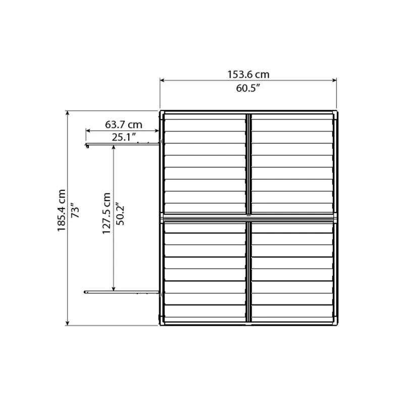 Abri De Jardin En Polycarbonate 2,65m² Skylight Amber - Palram - Canopia – Image 4
