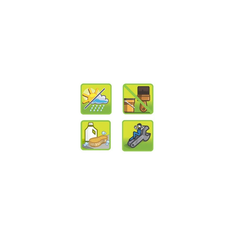 Abri De Jardin En PVC 11,2m² DECO Gris Foncé Et Blanc Grosfillex + Kit Ancrage Offert – Image 3