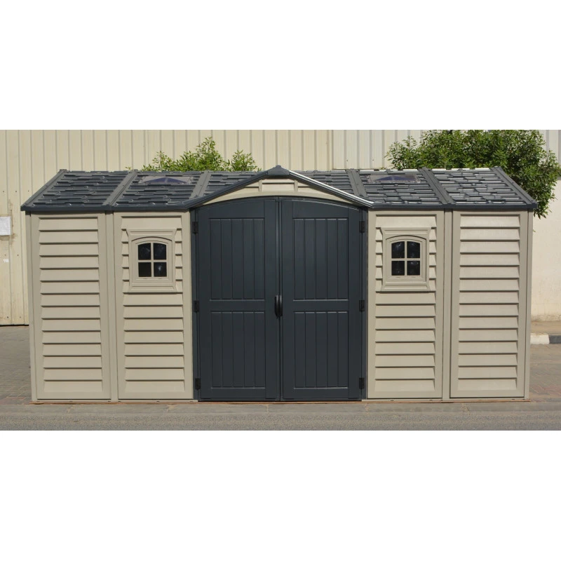 Abri De Jardin En PVC 11,95m² DarkGrey Apex + Kit De Fondation DURAMAX – Image 3