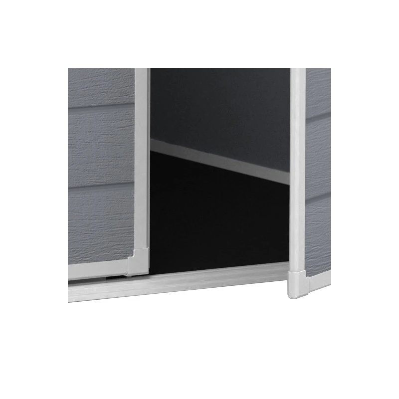 Abri De Jardin En Résine 2,8m² Gris Clair Premium 65 DPF + Plancher Keter – Image 4