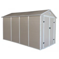 Abri De Jardin En Résine Beige 6,99m² + Kit De Fondation - JOBU