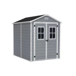 Abri De Jardin En Résine Gris Clair 4,4m² Premium 86 DPF + Plancher Keter