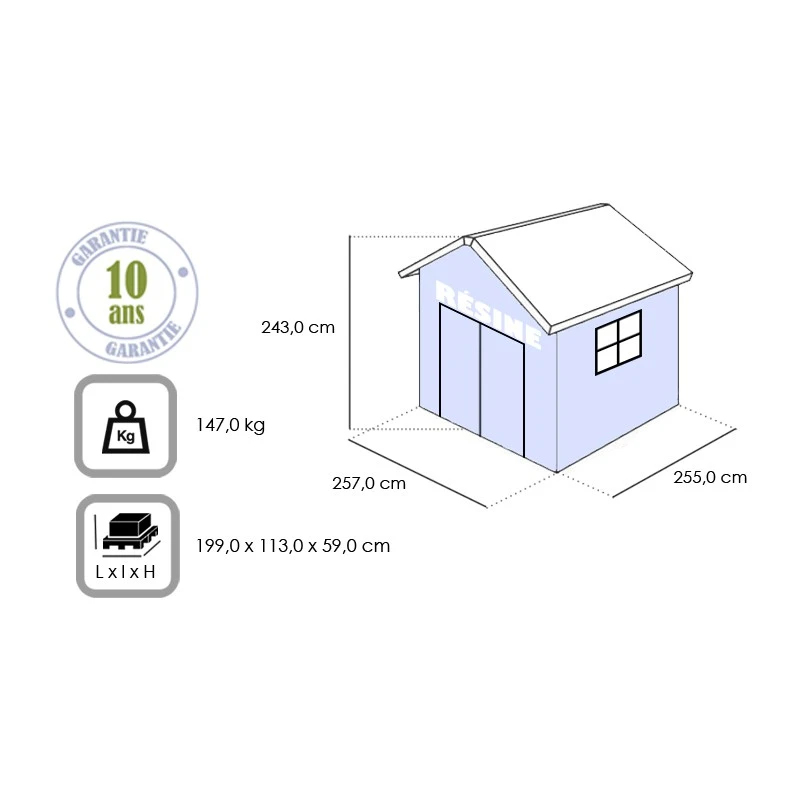 Abri De Jardin En Résine Sydney 6,32m² + Plancher Keter – Image 6