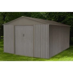 Abri De Jardin Métal 13,51m² Imitation Bois Vieilli