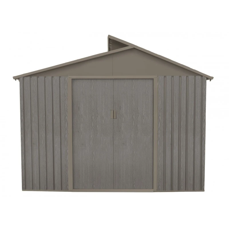 Abri De Jardin Métal Avec Puit De Lumière 7,25m² Imitation Bois Vieilli – Image 5