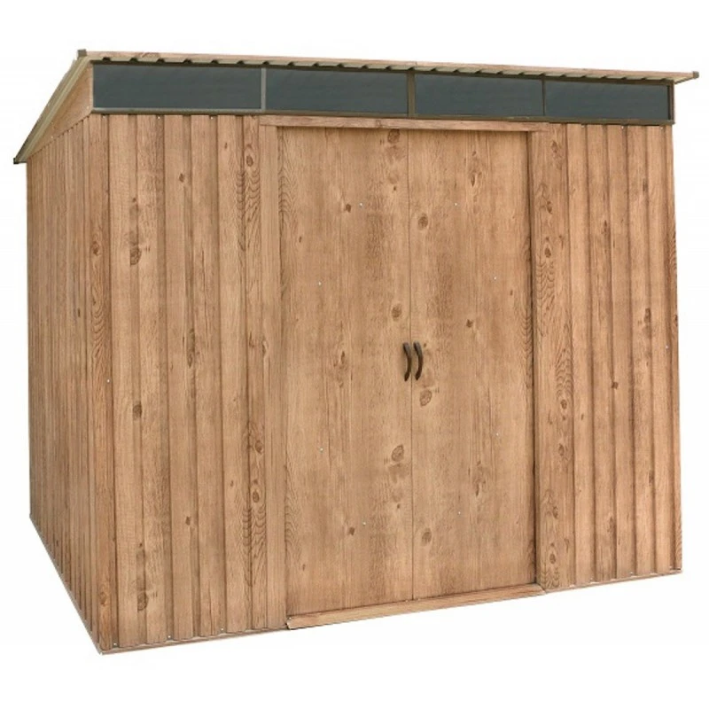 Abri Monopente En Métal Imitation Bois Skylight 4,84m² - DURAMAX + Kit D'ancrage – Image 4