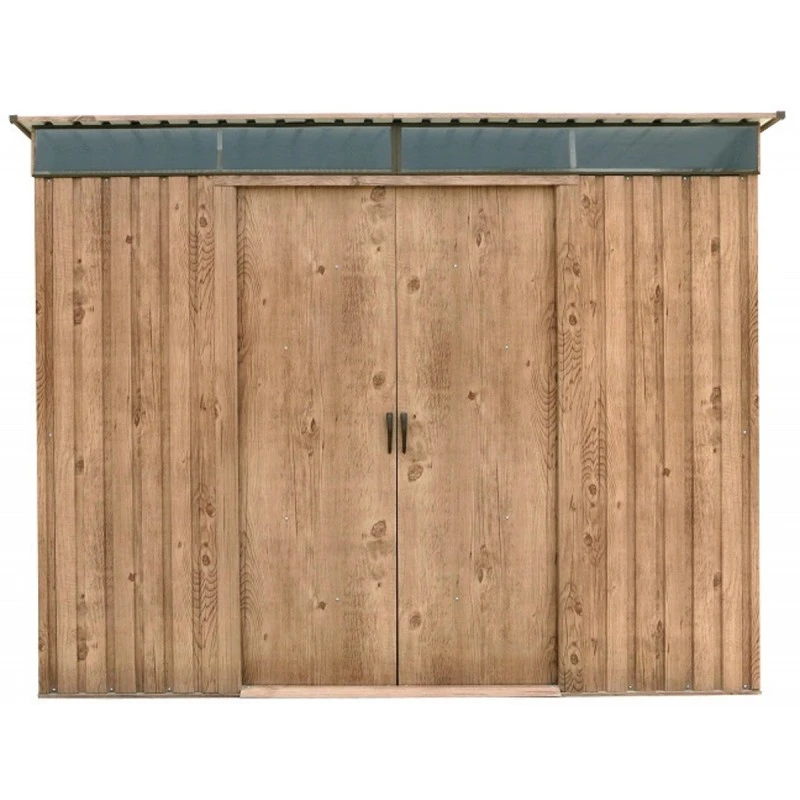 Abri Monopente En Métal Imitation Bois Skylight 4,84m² - DURAMAX + Kit D'ancrage – Image 5