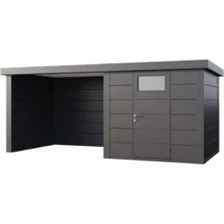 Abri Telluria Eleganto Lounge 2424 Anthracite 12,5m² Avec Extension Gauche - Telluria