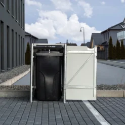 Cache-poubelle Müllbox En Aluminium Gris 140L – HIDE