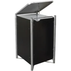 Cache-poubelle Müllbox En Aluminium Noir 140L – HIDE