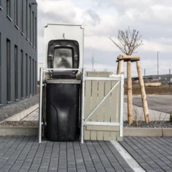 Cache-poubelle Müllbox En Bois Traité Gris 140L – HIDE