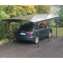 Carport En Aluminium Anthracite 3x5,76m Et Polycarbonate 6mm X-METAL
