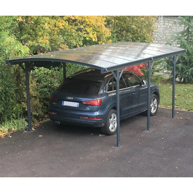 Carport En Aluminium Anthracite 3x5,76m Et Polycarbonate 6mm X-METAL