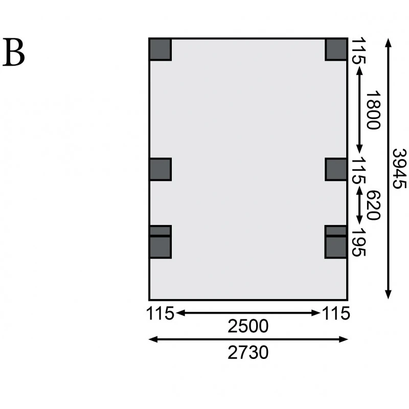 Carport En Bois Autoclave 15m², Toit En Acier Et Deux Poteaux En Arc – KARIBU – Image 4