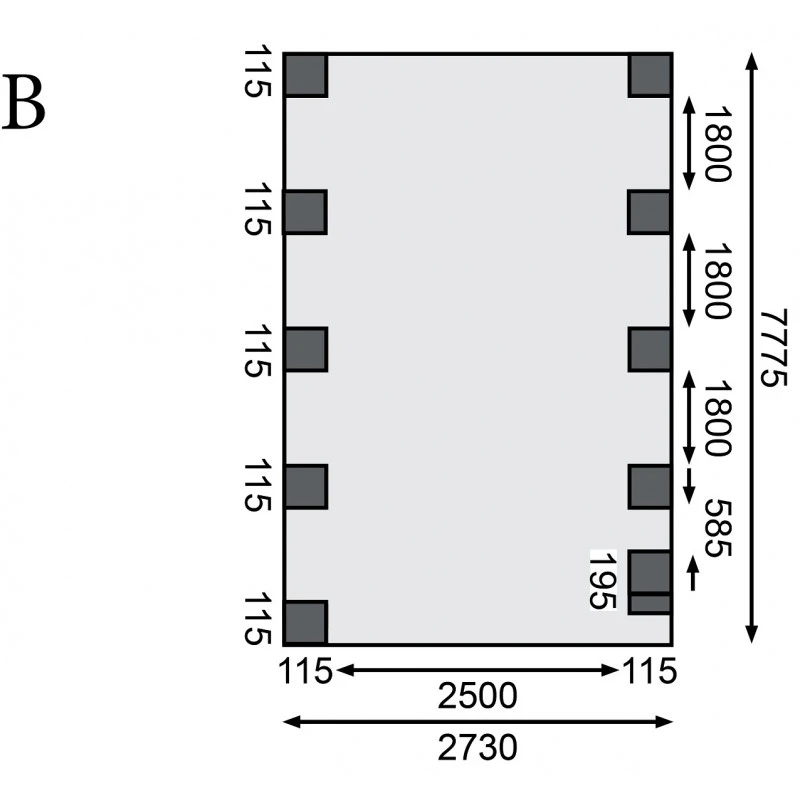 Carport En Bois Autoclave 26,9m² Avec Poteau En Arc Et Toit En Acier – KARIBU – Image 4