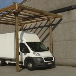 Carport Modulable Camping Car 3x5x4m En Bois Traité Autoclave - SOLID