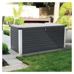 Coffre De Rangement En Métal Anthracite 750L Patio Box 1,06m² TRIMETALS