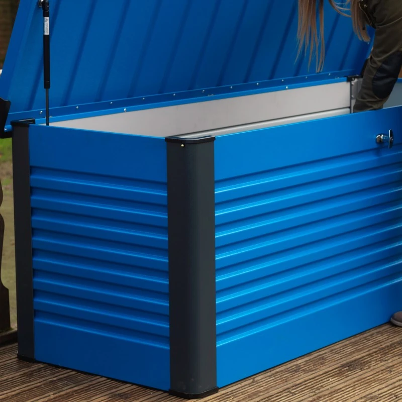Coffre De Rangement En Métal Bleu 750L Patio Box 1,06m² TRIMETALS – Image 2