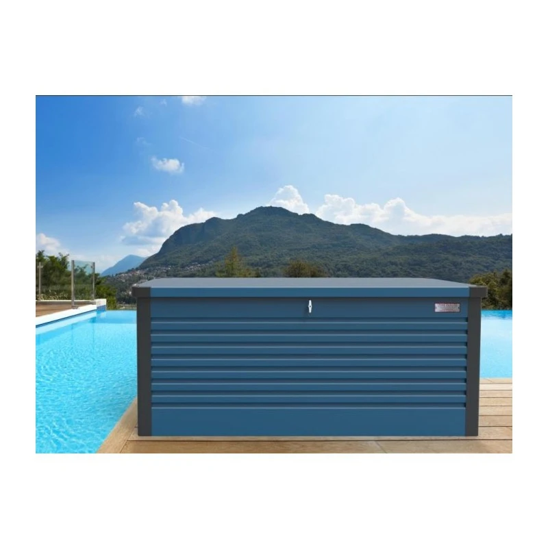Coffre De Rangement En Métal Bleu 750L Patio Box 1,06m² TRIMETALS – Image 6