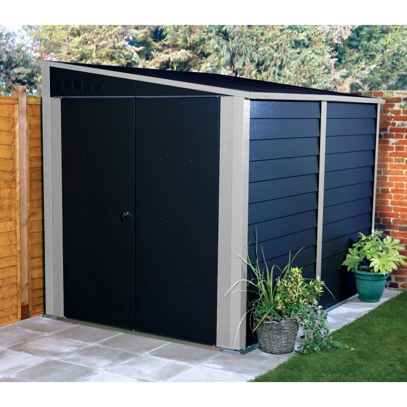 Garage à Motos En Métal Anthracite 4,69m² Titan 950 TRIMETALS – Image 2