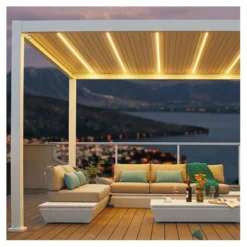 Kit éclairage 3 Lames Blanches LEDS 3m + Télécommande Pour Pergola Ombrea