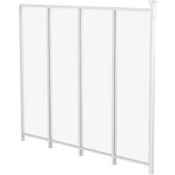 Panneau Latéral En Aluminium Et PC Transparent Pour Toit De Terrasse Blanc 3m X-METAL