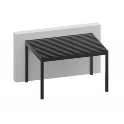 Pergola Bioclimatique En Aluminium Gris Anthracite 300x300cm Avec Lames Blanches APOLO - GardenGate