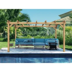 Pergola En Bois Lamellé-collé 300x300cm Valencia – Maderland