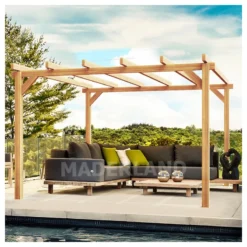 Pergola En Bois Lamellé-collé 400x300cm Linares – Maderland