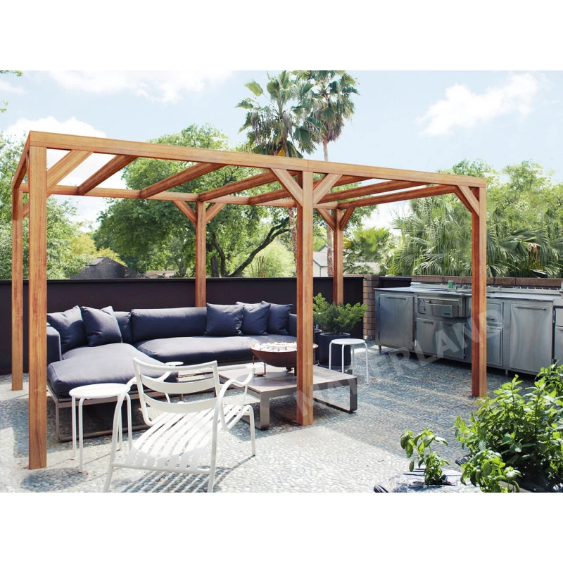Pergola En Bois Lamellé-collé 500x400cm Fuengirola – Maderland