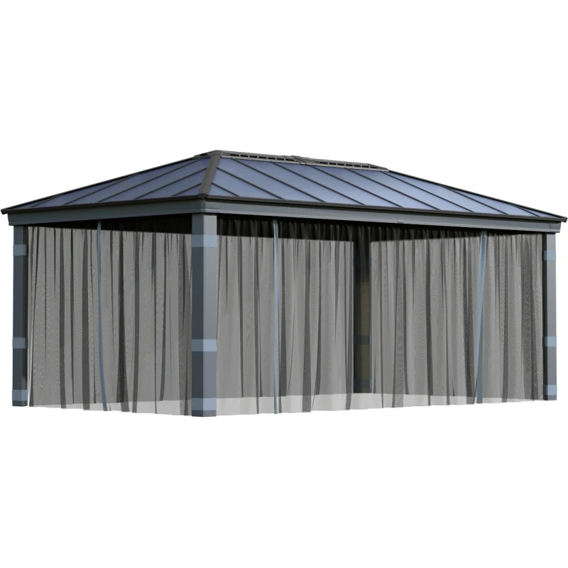 Set De Moustiquaires En Polyester Léger Pour Pergolas Dallas 6100 De 22m² - Palram - Canopia – Image 2