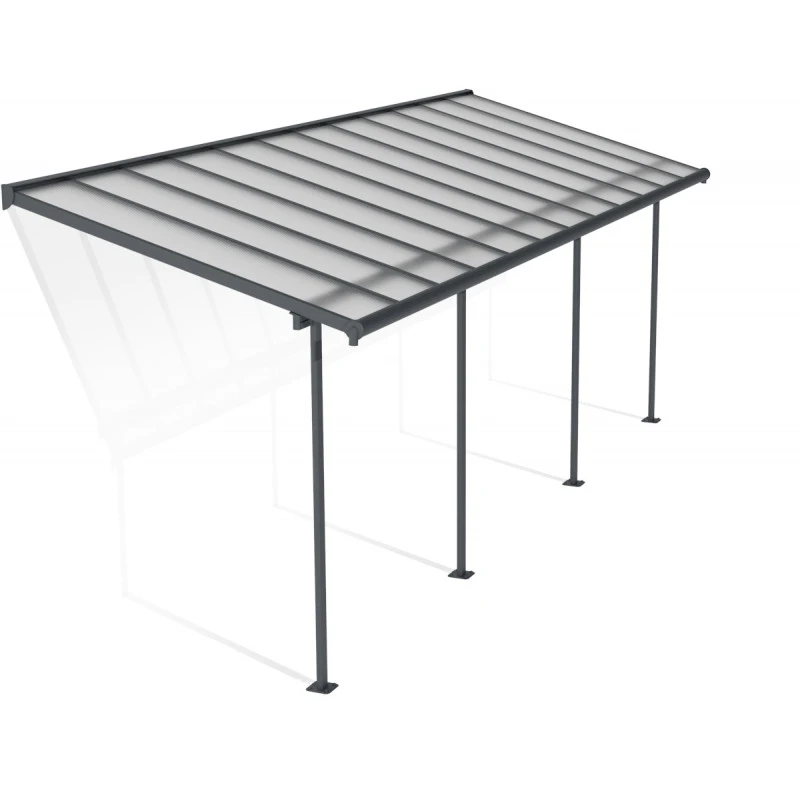 Toit De Terrasse 224x670cm En Aluminium Gris Et Polycarbonate 6mm SIERRA - Canopia By Palram – Image 2