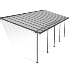 Toit De Terrasse 295x860cm En Aluminium Gris Et Polycarbonate 6mm SIERRA - Canopia By Palram
