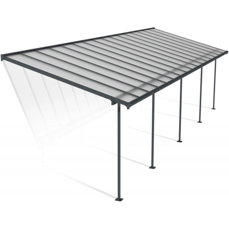 Toit De Terrasse 295x980cm En Aluminium Gris Et Polycarbonate 6mm SIERRA - Canopia By Palram