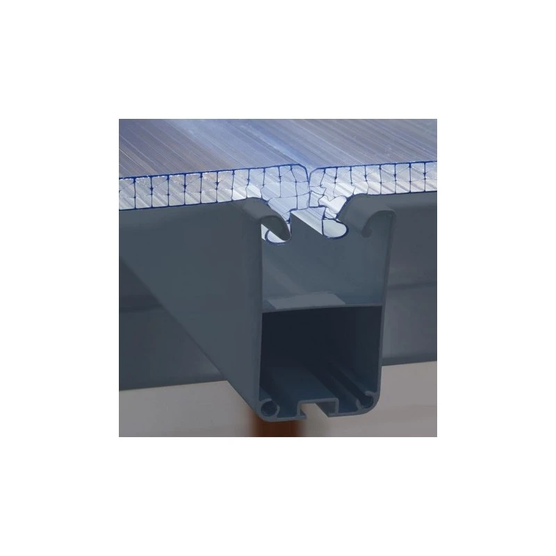 Toit De Terrasse 300x700cm En Alu Gris Anthracite Et Polycarbonate 8mm PATIO – Image 4