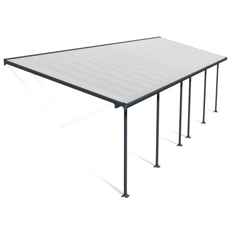 Toit De Terrasse 300x971cm En Aluminium Gris Et Polycarbonate 8mm FERIA - Canopia By Palram – Image 2