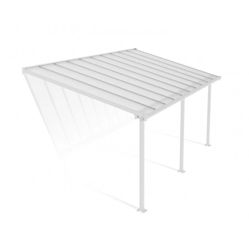 Toit De Terrasse En Aluminium Blanc 3x6,10m + PC 16mm Olympia - Palram - Canopia – Image 2