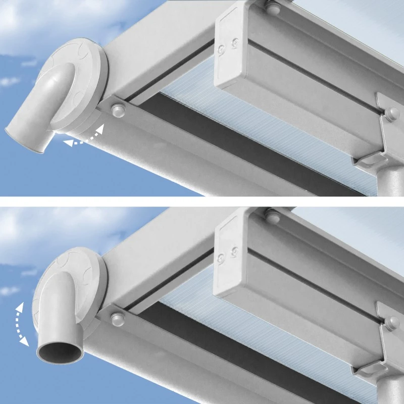 Toit De Terrasse En Aluminium Blanc 3x6,10m + PC 16mm Olympia - Palram - Canopia – Image 6