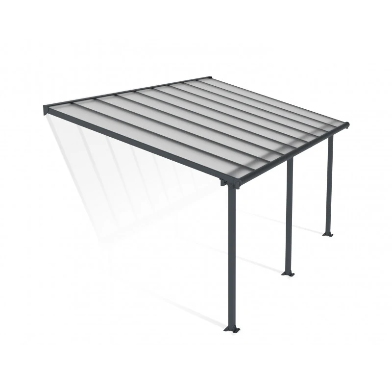 Toit De Terrasse En Aluminium Gris 3x5,46m + PC 16mm Olympia - Palram - Canopia – Image 2