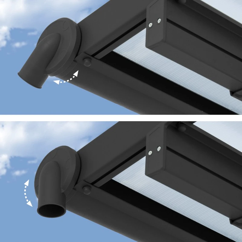 Toit De Terrasse En Aluminium Gris 3x5,46m + PC 16mm Olympia - Palram - Canopia – Image 5