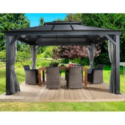 Tonnelle De Jardin Mykonos 299x425cm En Aluminium Thermolaqué – SOJAG